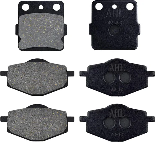 Vista 2 de AHL Juego de pastillas de freno semimetálicas compatibles con: Yamaha Warrior YFM350 1987-1988 BANSHEE YFZ 350 T/U/W 1987-1989 YFM350 XT 1987