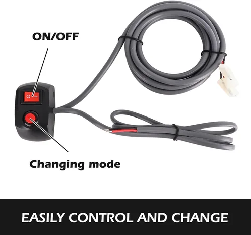 Vista 5 de Kit de luces estroboscópicas de emergencia escondidas, 4 bombillas HID, 13 patrones intermitentes, cable de 16 pies con controlador de faros