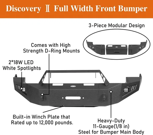 Vista 6 de Hooke Road Ram 1500 parachoques delantero y trasero kit para Dodge Ram 1500 2009 2010 2011 2012