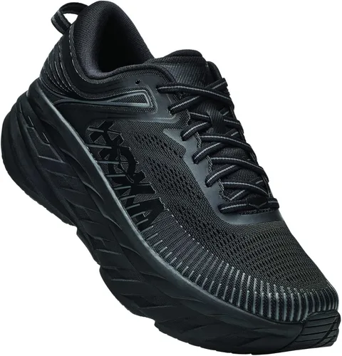 Vista 2 de HOKA ONE ONE Bondi 7 - Tenis de correr para hombre, NegroBlanco