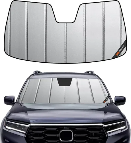 Vista 13 de Pigenius Parasol para parabrisas Honda Pilot 2016-2021, Ridgeline 2017-2021. Sin cámara de detección - Salvaguardia