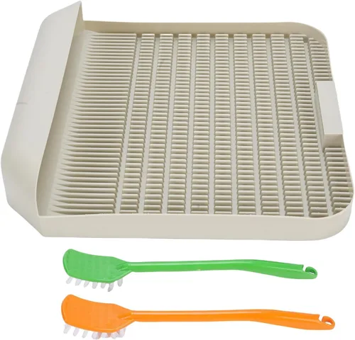 Vista 10 de Cat Litter Box Step 37.3x37cm Double Layer Multi Purpose Cat Litter Mat for Litter Box Cleaning Keep Floor Clean for Indoor Cat House Plastic Large