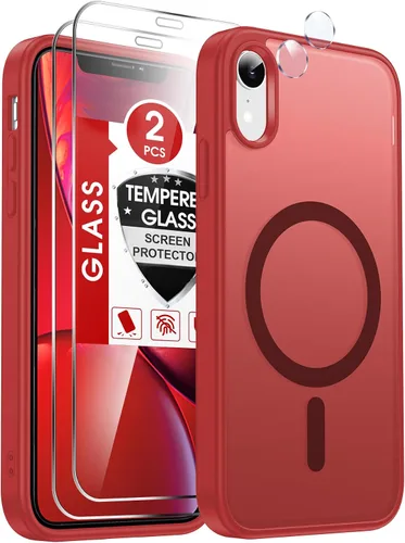 Vista 61 de LeYi Funda para iPhone XR: con protector de pantalla X2 + 2 funda para cámara [compatible con MagSafe] Funda protectora magnética i iphoneXR