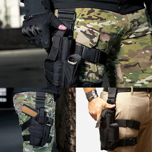 Vista 6 de TORMEN Funda táctica ajustable para pistola de pierna derecha, compatible con Nerf Elite Series Blaster