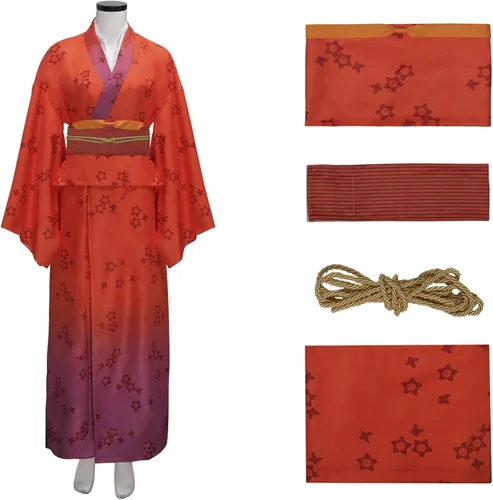 Vista 5 de Disfraz de anime Ubuyashiki Amane Cosplay Kimono Conjunto de disfraz de anime