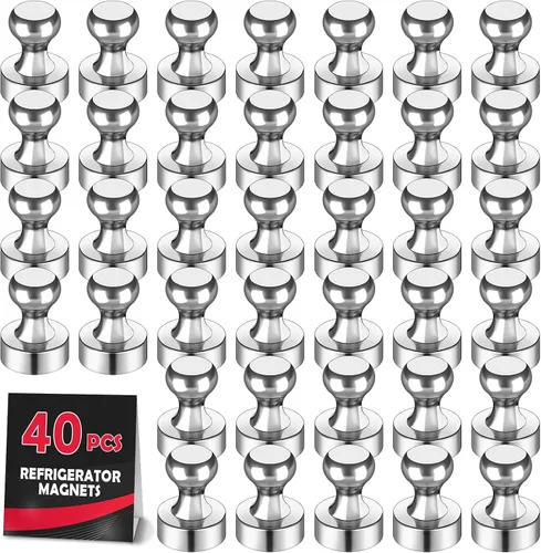 Vista 40 de LOVIMAG - Imanes negros de refrigerador, 12 unidades, imanes pequeños y fuertes para pizarra blanca, oficina, aula, mapas, accesorios de cocina