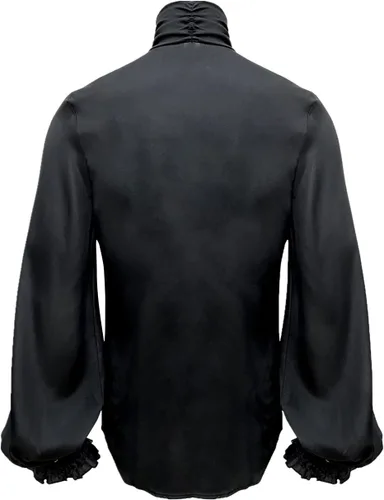 Vista 2 de Apocrypha Camisa de pirata para hombre, diseño de vampiro, renacentista, victoriano, medieval y gótico