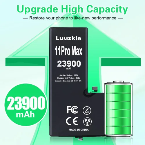 Vista 2 de Batería de 23900 mAh (nueva actualización) compatible con iPhone 11 PRO MAX, batería de repuesto de gran capacidad compatible con iPhone 11 PRO MAX