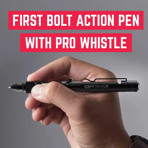 Vista 2 de GPCA - GP 1945 Bolt Action Pen PRO, multiherramienta EDC con silbato de rescate y rompecristales, equipo de supervivencia para camping y viaje