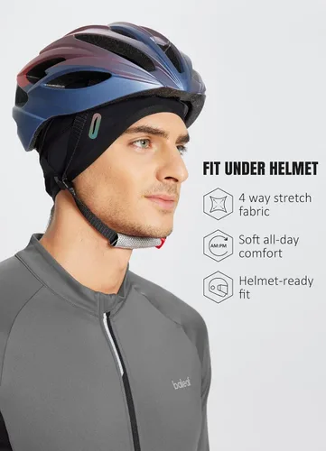 Vista 6 de BALEAF Sombreros de invierno con diseño de calavera para hombres y mujeres, calentadores de oídos, para clima frío, forro de casco para ciclismo