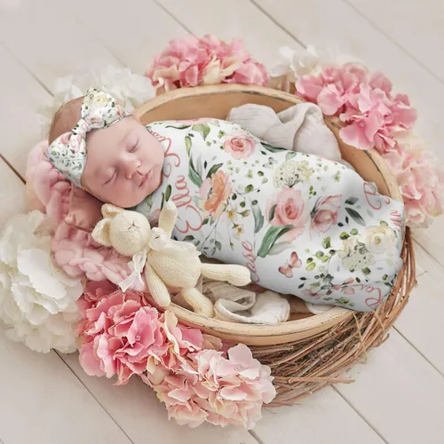 Vista 5 de Mantas de bebé personalizadas: diseños personalizados para niñas y niños, regalos perfectos
