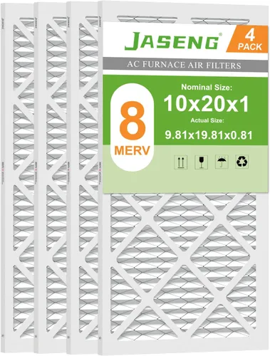 Vista 16 de Paquete de 4 filtros de aire para horno de 10 x 10 x 1, filtrado MERV 8 MPR 600 y FPR 5, reemplazo del filtro de aire HVAC