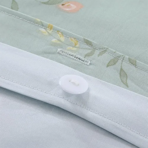 Vista 11 de ABREEZE Juego de funda de edredón tamaño individual con cierre de botón, 100% algodón egipcio, juego de ropa de cama floral de granja, color rosa, 3