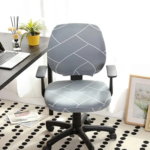 Vista 10 de LINGXIYA Fundas de asiento extraíbles y lavables, fundas elásticas para silla de juegos de computadora, funda de silla dividida con dobladillo