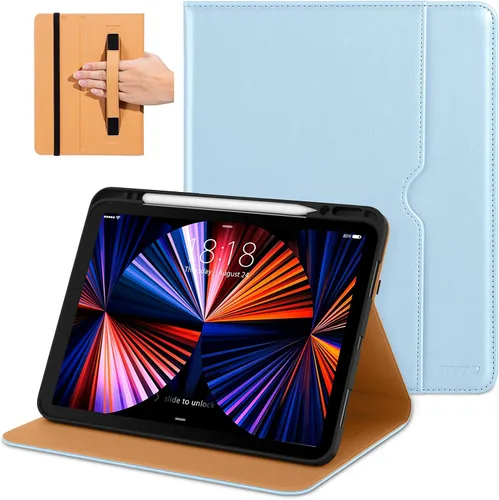 Vista 22 de DTTO para iPad Pro 12.9 6ª / 5ª / 4ª / 3ª generación Funda 2022/2021/2020/2018, Funda de cuero premium tipo folio con soporte integrado