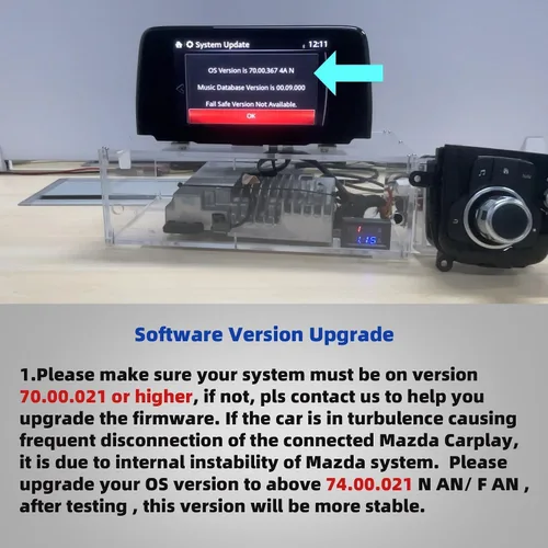 Vista 5 de Dasbecan Kit de Retrofit Inalámbrico Tipo-C para Mazda Apple Carplay y Android Auto Compatible con Mazda 2/3/6/CX3/CX5/CX9/MX5 2015-2020, Adaptador