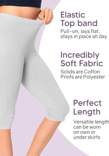 Vista 4 de Leggings hasta la rodilla y hasta el tobillo para mujer y talla grande XS - 7X adulto