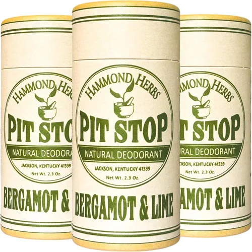 Vista 15 de Desodorante PIT STOP - Sin aluminio, sin plástico, control de olores totalmente natural, paquete de 3 (hierba limón y menta)