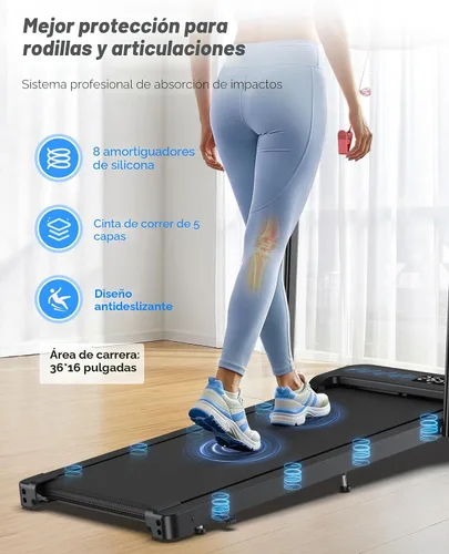 Vista 7 de Cardirun Walking Pad with Incline and Stable Handle Bar, Foldable Treadmill