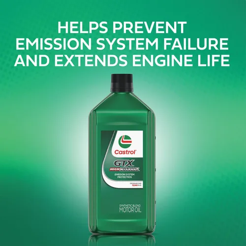 Vista 11 de Castrol GTX High Mileage 20W-50 Aceite de motor de mezcla sintética, 1 cuarto de galón, paquete de 6