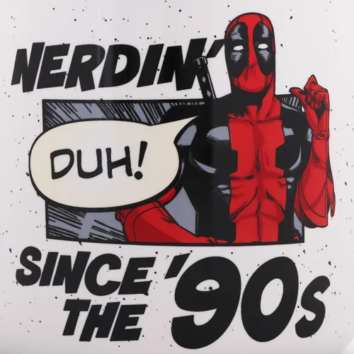 Vista 3 de Silver Buffalo Marvel Deadpool Nerdin Since the 90s Taza de Cerámica Camper, 20 Onzas Desde el, 0.59 Litros
