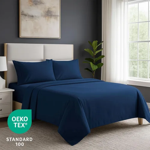 Vista 90 de Pure Bedding Juego de Sábanas Twin - Sábanas de Cama de Microfibra Ultra-Suave 1800 - Doble Cepillado - Bolsillos Profundos - Ajuste Fácil - Extra
