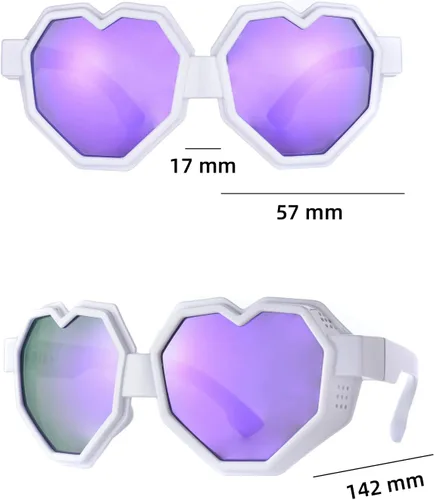 Vista 5 de Gafas de sol Y2K con forma de corazón de moda 2023 de una pieza para mujer, gafas de sol de gran tamaño para hombre