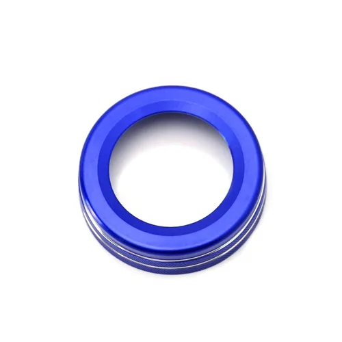 Vista 4 de x xotic tech Botón de control de audio estéreo de aluminio de aleación azul para interruptor de control de sonido, decoración de anillo compatible