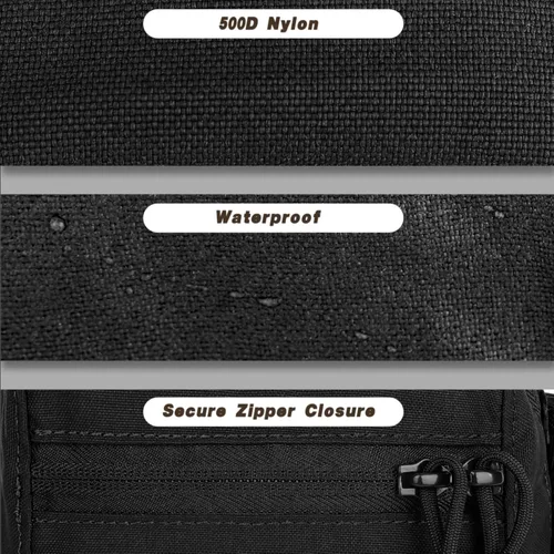 Vista 4 de Bolsa Gp, Bolsas de Administración de Propósito General, Pequeña Bolsa Utilitaria EDC para Cinturón Táctico y Chaleco Molle como Bolsa de BK
