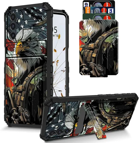 Vista 15 de Funda para Galaxy S21 FE 5G 2022 con soporte, funda de doble capa de policarbonato duro de TPU suave, estampado de vaca, estampado animal