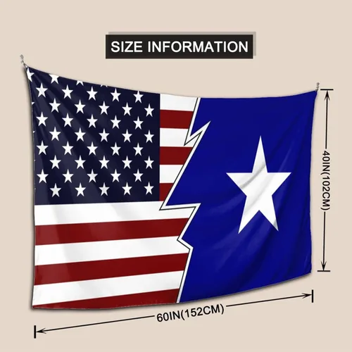 Vista 5 de LIFANGMI Ripped Style American And Bonnie Blue Flag Tapestry Wall Hanging 60x40 Inch Bedroom Living Room Dormitory Home Decoration Wall Tapestry