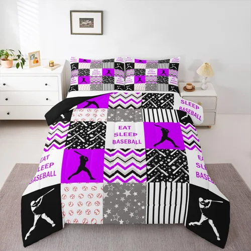 Vista 24 de Erosebridal Edredón de baloncesto para niños, juegos deportivos, inserción de edredón individual para niños, adolescentes y adultos, juego