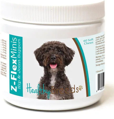 Vista 60 de Healthy Breeds Affenpinscher Z-Flex Minis - Masticables suaves para cadera y articulaciones, 60