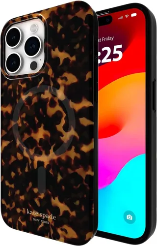 Vista 16 de Kate Spade New York Funda para iPhone 15 Pro Max, compatible con la funda MagSafe para teléfono, purpurina gruesa iridiscente