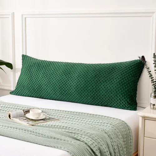 Vista 15 de PHF Minky - Funda de almohada de lunares de 18 x 18 pulgadas, paquete de 2 fundas de cojín de terciopelo real de burbujas de visón suave, acogedora