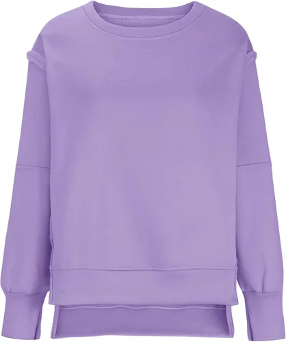 Vista 5 de Womens Oversized Casual Slit Y2K Pullover Top Crewneck Long Sleeve Corded Sweatshirts Fall Outfits 2023 Winter Clothes