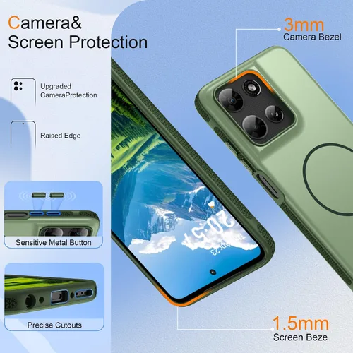 Vista 262 de Jshru Funda para Samsung Galaxy S26 Plus/Galaxy S25 Plus: para Galaxy S24 Plus [compatible con Magsafe] [2 protectores de pantalla HD] cubierta