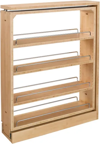 Vista 10 de Rev-A-Shelf 432-BF-3C Base extraíble con estantes ajustables de 3 pulgadas, natural