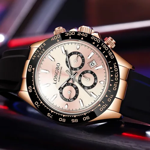 Vista 2 de devaco Relojes luminosos del cronógrafo del calendario de los hombres, relojes de moda de los hombres
