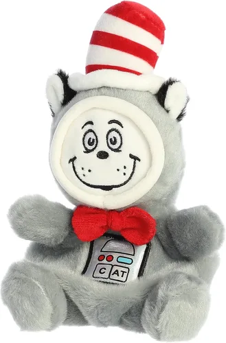 Vista 5 de Aurora® Fantástico gato astronauta Dr. Seuss™ en el sombrero Palm Pals™ - Narración mágica - Inspiración literaria - Gris 5 pulgadas