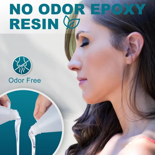 Vista 6 de Kit de resina epoxi de 1 galón y pigmento de resina epoxi blanco océano de 5.89 oz