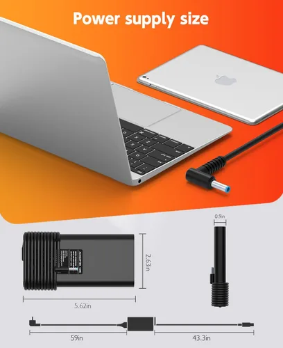 Vista 6 de Cargador para portátil de 135 W compatible con HP Spectre x360 OMEN 15 17 Pavilion Gaming 15 17 ec0013dx 15-ec0751ms L15534-001 TPN-DA11 TPN-CA13