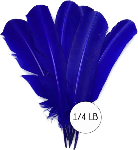 Vista 79 de 1/4 lb - Aqua Blue Pavo Marabou Corto Plumas Sueltas Mullidas Al Por Mayor A Granel