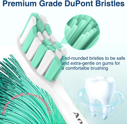 Vista 4 de Aoremon Cabezales de repuesto para Philips Sonicare c2 c1 cabezal de cepillo compatible con Phillips Sonicare y más cepillos de dientes eléctricos