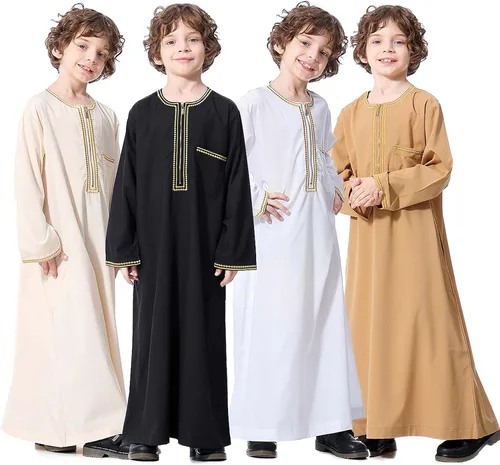 Vista 7 de GoodLock(TM) Ropa musulmana media moda de manga larga para niños, cómoda blusa túnica