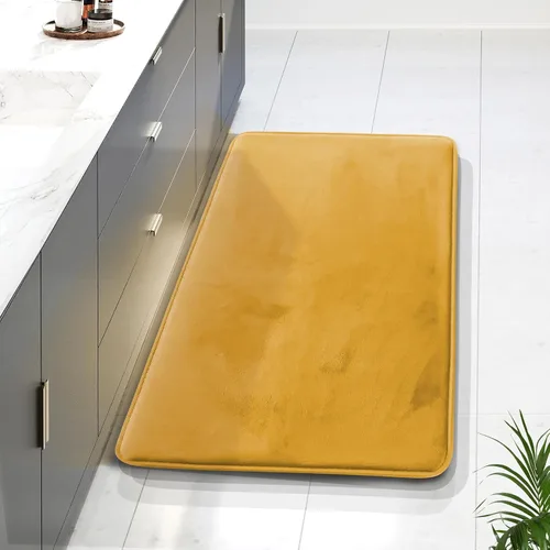 Vista 119 de Clara Clark tapete para baño, regadera o tina, de gomaespuma, negro, antiderrapante Camel Oro