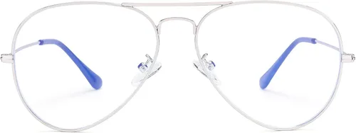 Vista 4 de Lentes transparentes sin receta para mujeres y hombres con bloqueo de luz azul