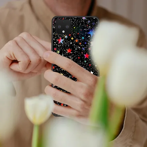 Vista 429 de Funda delgada para Google Pixel 4 XL, funda delgada de silicona de TPU suave a prueba de golpes para Google Pixel 4 XL, astronauta Galaxy