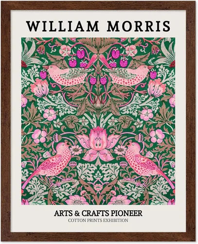 Vista 14 de Poster Master Impresión Vintage del Ladrón de Fresas - Póster Retro de William Morris - Arte de Patrón Floral - Regalo para Hombres y Mujeres