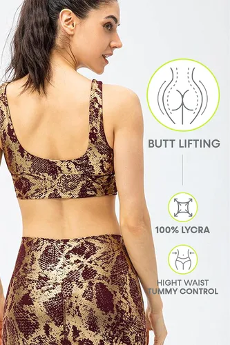 Vista 7 de Conjunto deportivo de 2 piezas para mujer, brasier deportivo, leggings sin costuras, yoga, gimnasio, ropa deportiva